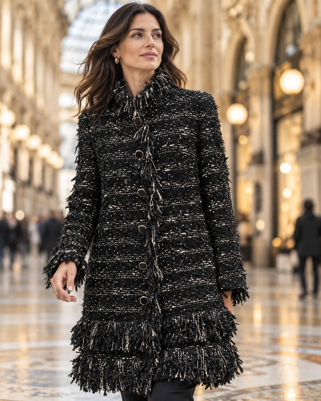 Daniela Sivelli, Cappottino in tessuto Chanel lana — collezione A/I 26, Milano